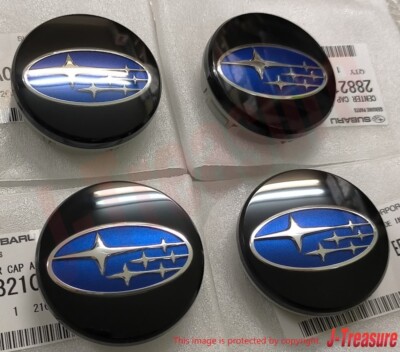 SUBARU BRZ ZC6 13-20 Genuine Wheel Center Cap 49mm Blue 4pcs