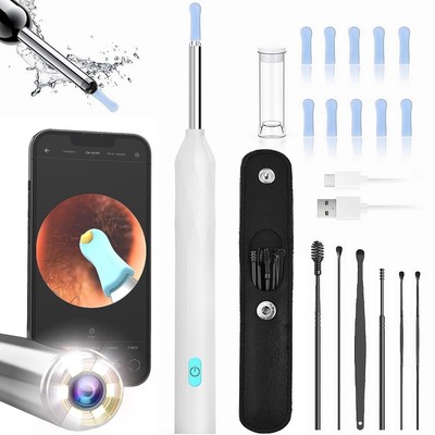 Ear Wax Removal Tool Camera, 800W Pixels FHD Smart Visual Ear Cleaner 6 Ear S...