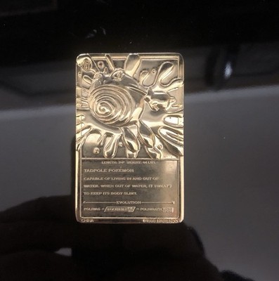 Pokémon 23K Gold Plated Trading Card | #61 Poliwhirl | Burger King Edition 