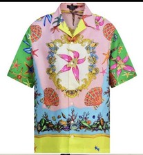 Versace Shirt ?Tresor De La Mer? Size Large(us) 42(eu) Silk Mens SS Shirt