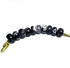 10 Pcs. Natural Purple Amethyst Gemstone Big Hole Beads Large Hole Beads 14x8mm