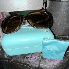 Tiffany Co. Tortoise Shell Oversized Women's Sunglasses Brown Lens