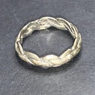 STERLING SILVER .925 Lot Ring Q10 Sz 7  Link Braid Anchor Boat Chain Cable Love