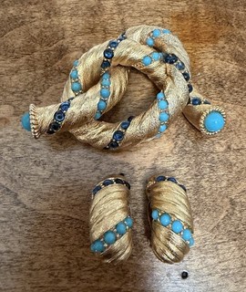 Vintage JOMAZ BROOCH with Earrings Set Lovely!