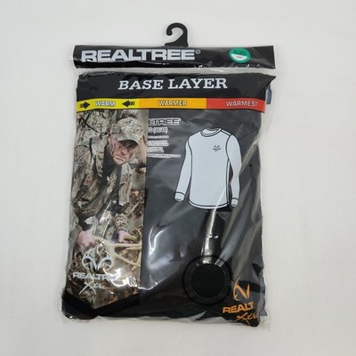Realtree Mens Base Layer Top Size XL Black 100% Polyester New in Package