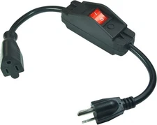 "3-Prong Extension Cord，1625W Heavy Duty Short Extension Cable with on off Switc