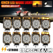 24 X Flood Beam Led Work Light Offroad Reverse Tractor Excavator Forklift Truck