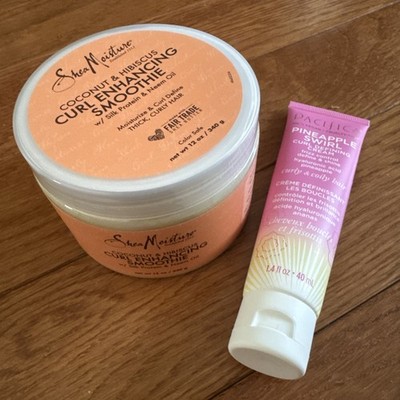 SHEA MOISTURE Curl Enhancing Smoothie 12oz PACIFICA Pineapple Swirl Cream 1.4oz