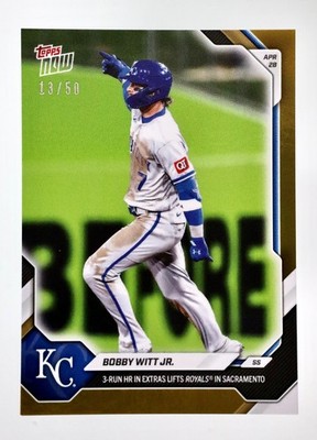 2026 Topps NOW Bobby Witt Jr Gold Foil /50 #137 Royals 3-Run HR OA6
