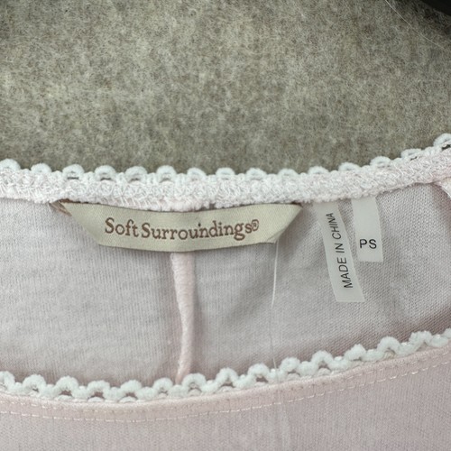 Soft Surroundings Long Nightgown Fleece Flannel Pink Size PS Long Sleeve - Picture 6 of 10