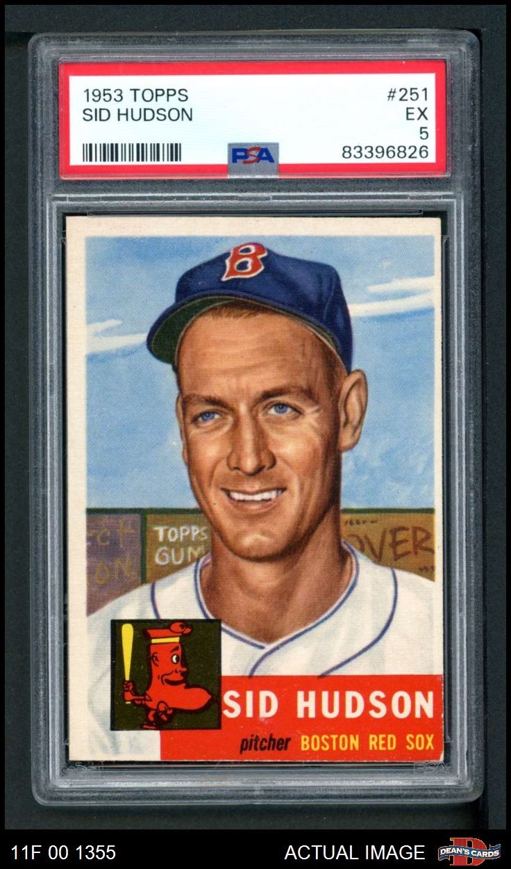 1953 Topps #251 Sid Hudson Red Sox PSA 5 - EX