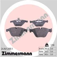Zimmermann Bremsbelagsatz Scheibenbremse 24161.200.1 FüR BMW E90 E93 E92 E91 Z4