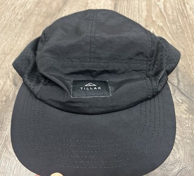 Tillak Hat Cap Strap Back One Size Black Nylon 5 Panel Lightweight Mens