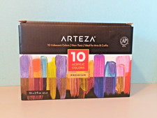 ARTEZA 10 IRIDESCENT ACRYLIC PAINTS--NON TOXIC
