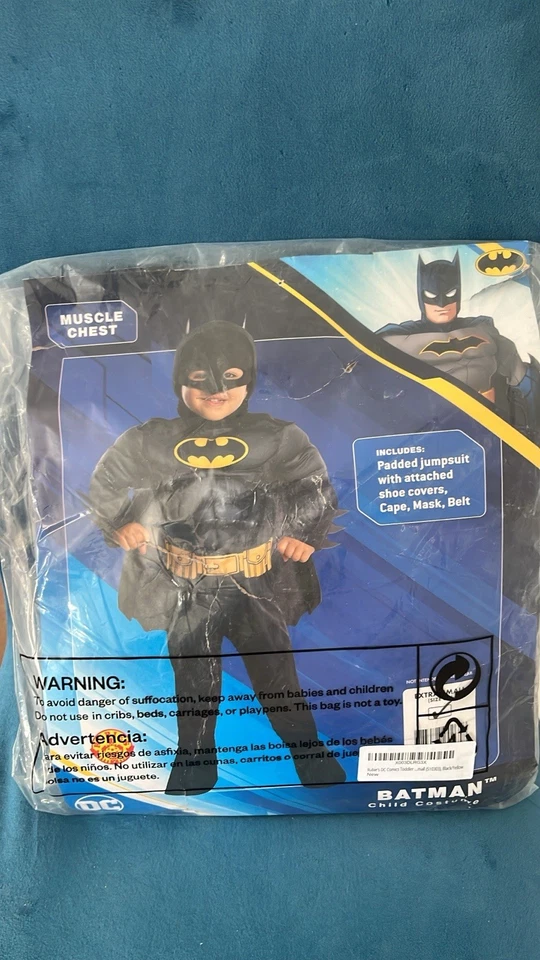 Бэтмен Deluxe ребенка ясельного возраста костюм размер X-маленький (3-4) - Изображение 3 из 3