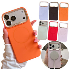 For iPhone 14 15 16 17 Pro Max Shockproof Liquid Silicone Case Mag Safe Cover