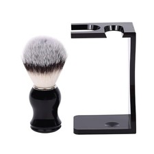 Shaving Stand Holder for Razor and Brush, 2-in-1 Set Includes Premium Black