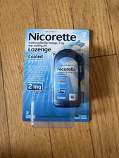 Nicorette Coated Ice Mint Nicotine Lozenges Stop Smoking Aid 2mg, 20ct EXP 02/26