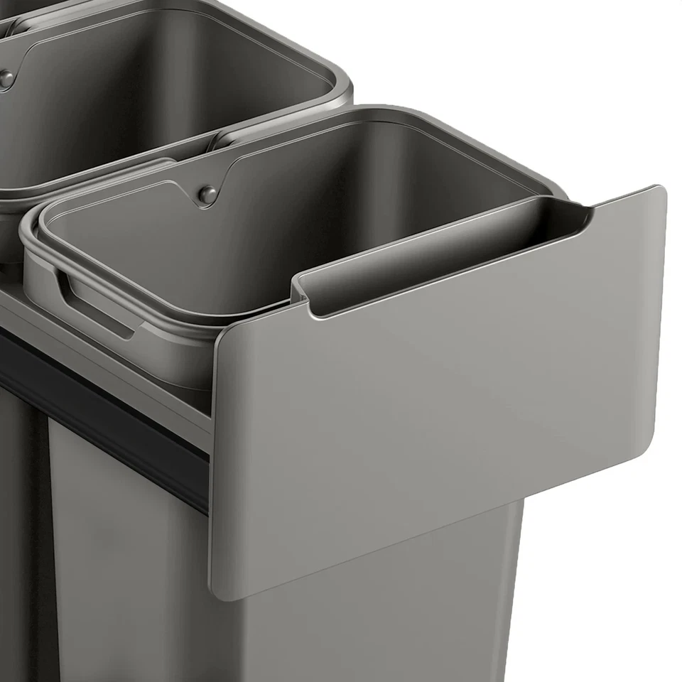 Einbaumülleimer 30L (3x10L) 3 Fächer mit Deckel Mülltrennsystem Mülleimer - Bild 4 von 4