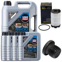 MotoröL Filter Set 5W-30 Liqui Moly 9 Liter + Schraube FüR Audi A6 A5 VW Touareg