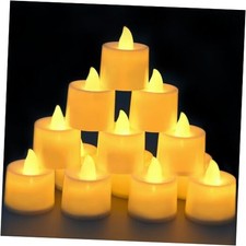 25/50/100 Pack Flameless Votive Candles, Last 8H , 25 Pack Warm Yellow Light