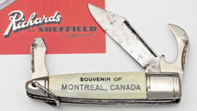 Vintage RICHARDS SHEFFIELD ENGLAND Miniature Multiblade Pocket Knife - Souvenir