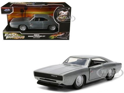 DOM'S DODGE CHARGER R/T RAW METAL ''FAST & FURIOUS'' 1/32 DIECAST BY JADA 97350
