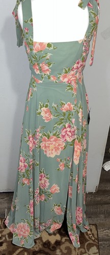 Nuevo con etiquetas Maxi correa de lazo floral Lulu's Passionate Forever Sage para mujer talla pequeña - Imagen 3 de 17