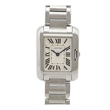 CARTIER W5310022 Tank Anglaze SM Quartz Stainless steel Women 【W】