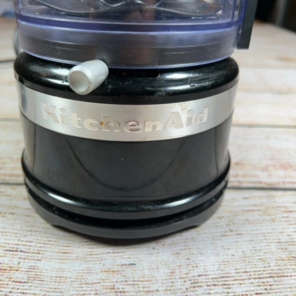 KitchenAid Mini Food Processor 5KFC0516BOB Black Chopper Blender  Tested Working - Image 4 of 4