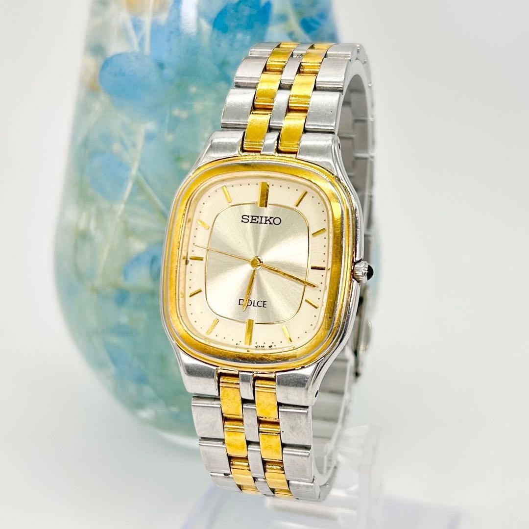 Dolce Seiko Silver Quartz Watch Stainless Vintage 8J41-0AA0 Mens Steel Gold - vintagewatches.pk