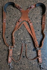 COIRO Camera Harness for 2 Cameras   Dual Shoulder Leather Camera Strap