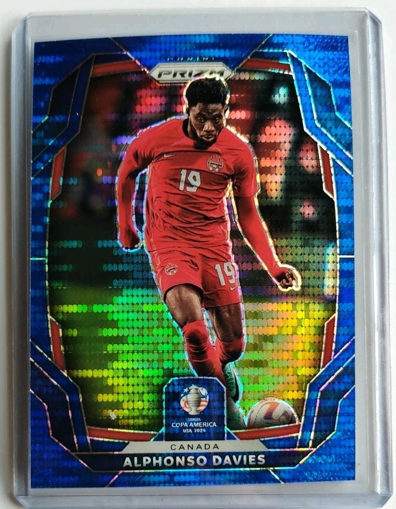 2024 PRIZM CONMEBOL COPA AMERICA BLUE PULSAR /75 ALPHONSO DAVIES #167