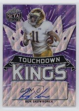 2021 Leaf Metal Draft Touchdown Kings Purple Wave 2/15 Ben Skowronek Auto 1cc7