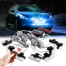 16led Blue Grille Lights Dash Deck Visor Led Flash Light Car Truck Drl With R... 16led Blue Grille Lights Dash Deck Visor Led Flash Light Car Truck Drl With R...