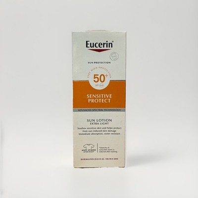 Eucerin Sensitive Protect Sonnenlotion Extra Light LSF 50+, 150 ml ABLAUF 05/2020
