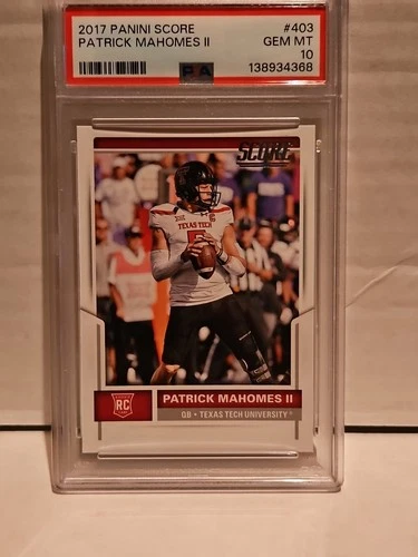 2017 Score Patrick Mahomes II Rookie Card RC #403 PSA 10 Gem Mint Chiefs