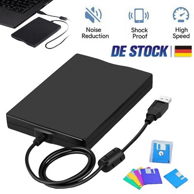 Externes USB-Diskettenlaufwerk / FDD 1,44MB/Floppy Disketten-Laufwerk 3,5Zoll DE