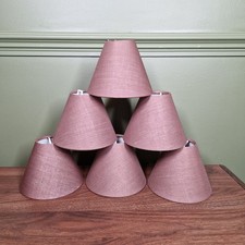 Candle Bulb Lampshades Chocolate Brown 5.5'' Set of 6 Chandelier Clip On Cotton