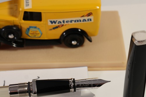 Waterman Exception Slim Black CT Füllfederhalter, mittlere Feder, makelloser gebrauchter Zustand - Bild 9 von 11