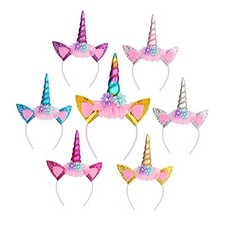 Unicorn Headband, Unicorn Party Supplies Horn Headbands for 14PK Colourful