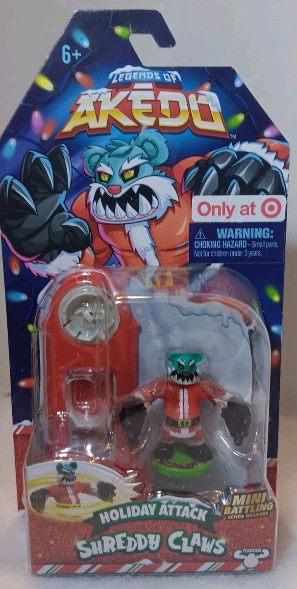 Legends of Akedo Holiday Attack Shreddy Claws Mini Battling Action