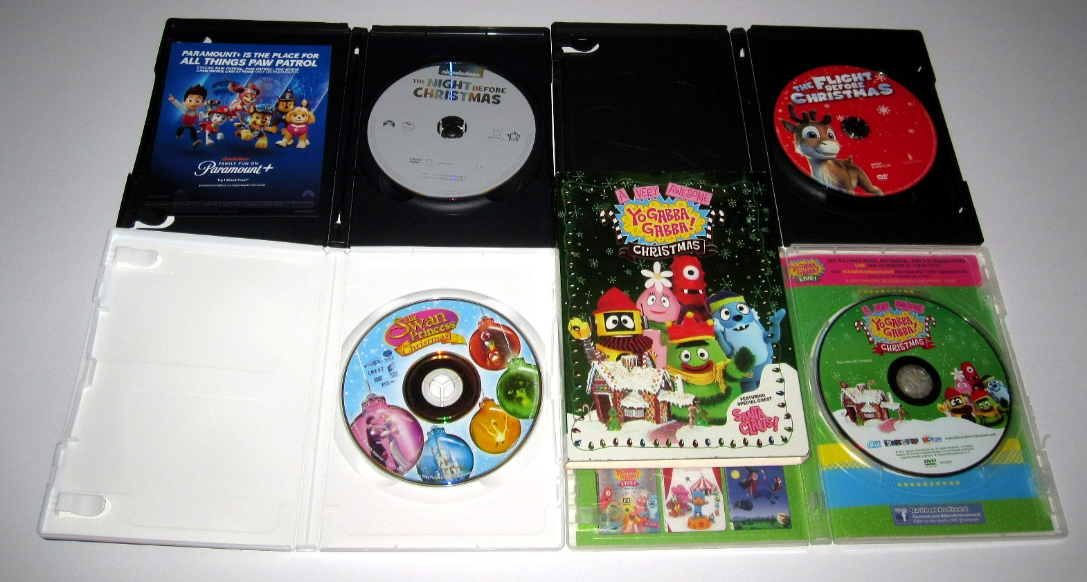 Kid Holiday DVD Lot of 4 Nick Jr The Night Before Christmas Yo Gabba Swan Flight