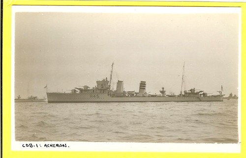 1931-40 British Destroyer H45 HMS Acheron  Vintage Photo