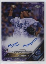 2016 Topps Chrome Rookie Purple Refractor /250 Miguel Almonte #RA-MAL Auto 2t7
