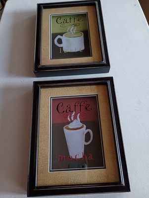 Framed 3 D Picture Caffe Mocha and Caffe Latta