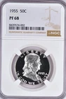 1955 Franklin Half Dollar Proof NGC PF 68 PR 68 Gem Silver Coin 50C