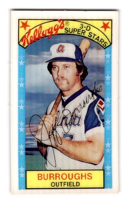 1979 Kellogg's 3-D Super Stars #12 Jeff Burroughs Atlanta Braves