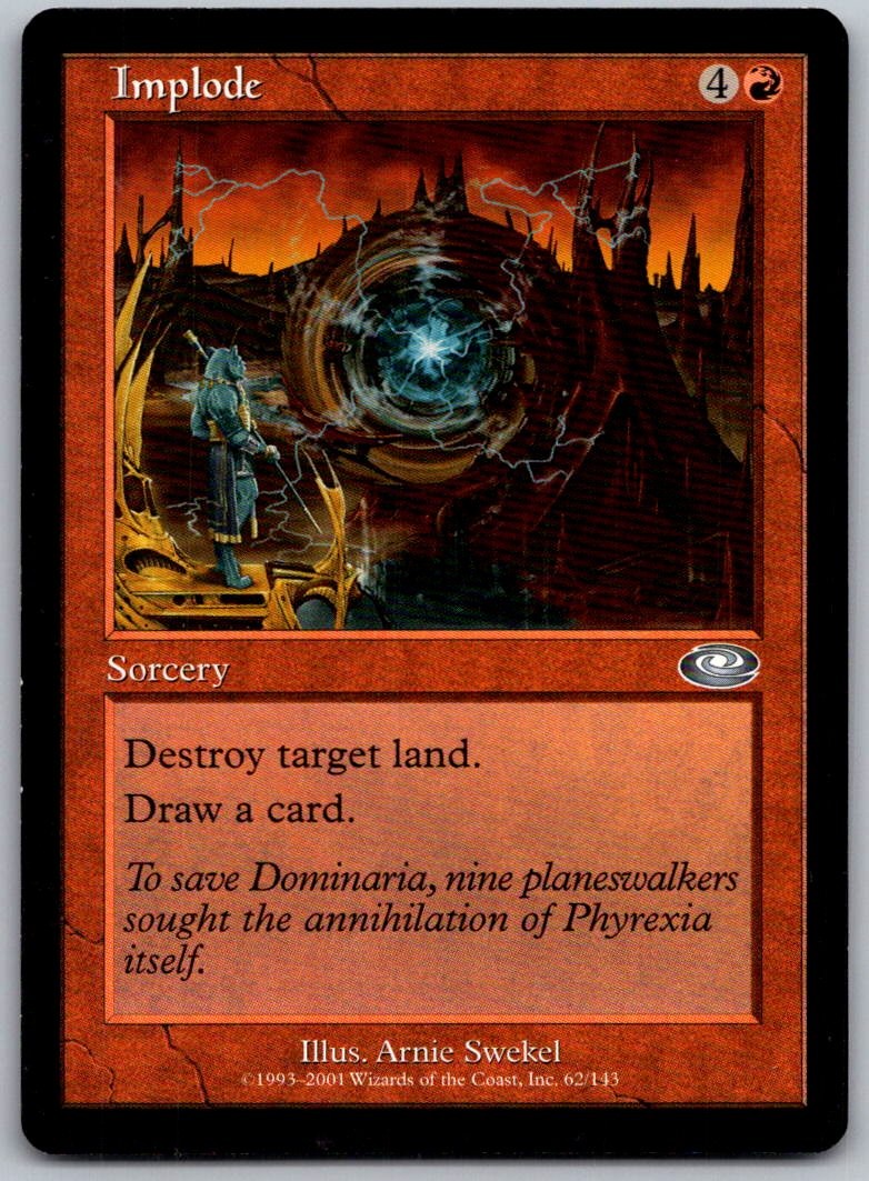 Implode 62 Uncommon Planeshift Magic: The Gathering Lightly Played