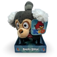Angry Birds Rio Marmoset Monkey Plush Sound 8 inch Gray 2011 Commonwealth 92155